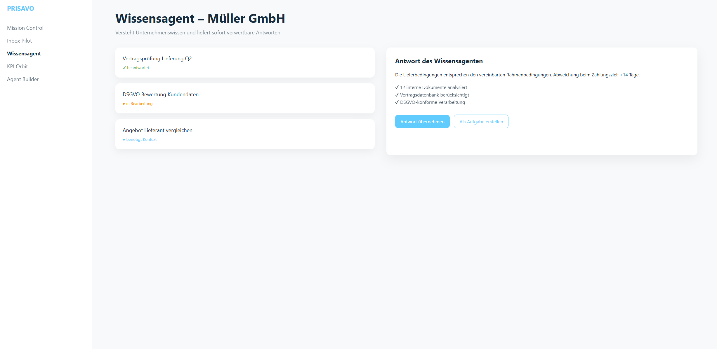 Wissenagent Beispiel